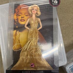 Barbie Marilyn Monroe Doll in Elegant Black and Gold NIB